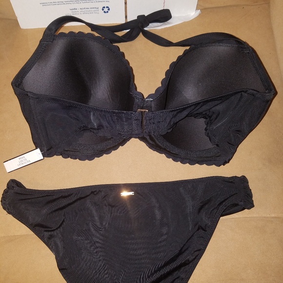 Black VS bikini 36DD medium bottoms - Picture 3 of 5